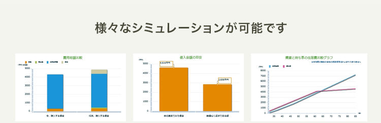 様々なシミュレーションが可能です